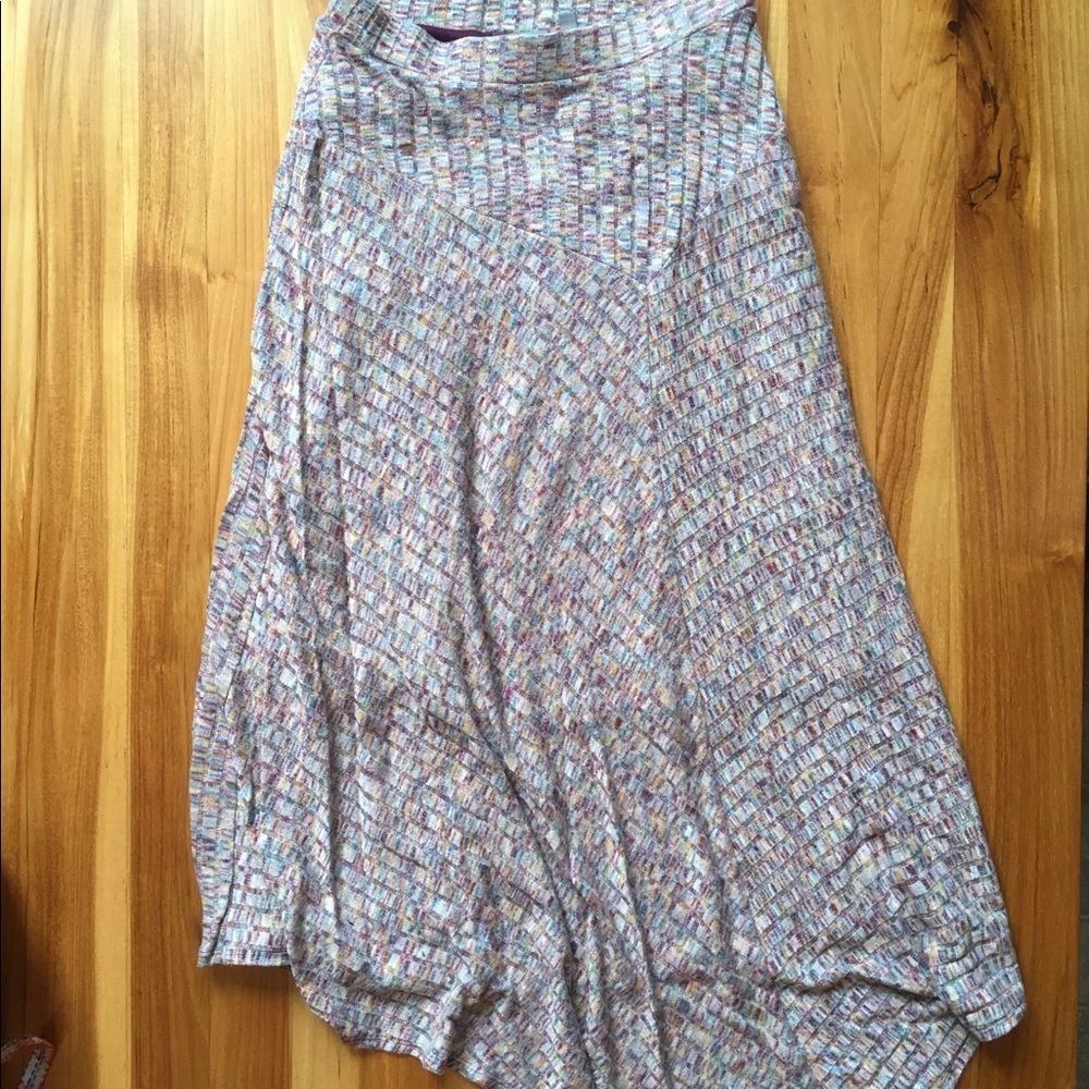 Anthropologie soft knit pastel asymmetrical skirt